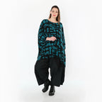 AKH Fashion 7116 grand t-shirt, pétrole-noir