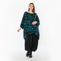 AKH Fashion 7116 grand t-shirt, pétrole-noir