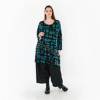 AKH Fashion 7126 Grande chemise, pétrole-noir