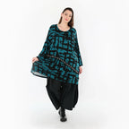 AKH Fashion 7126 Grande chemise, pétrole-noir