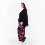 AKH Fashion 8069 Pantalon, Fuchsia-Noir