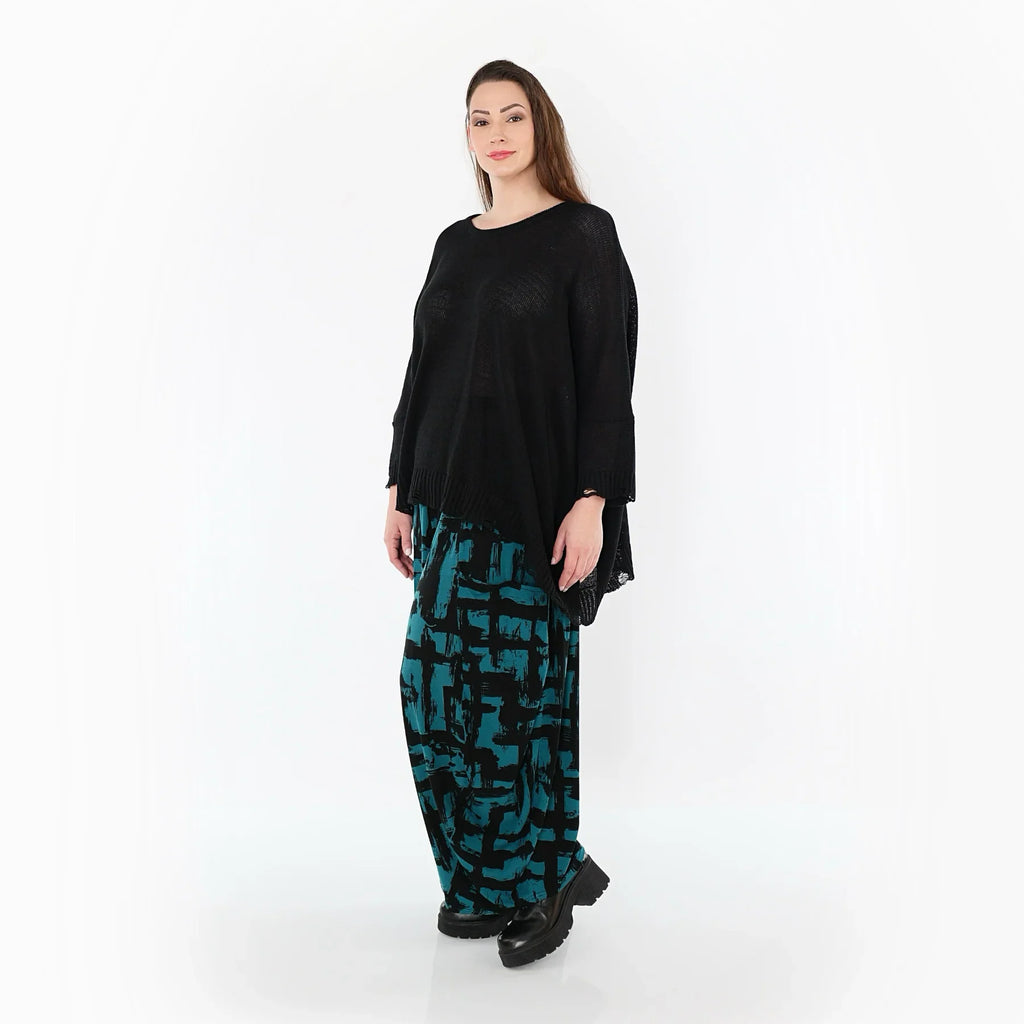 AKH Fashion 8069 Pantalon, Pétrole-Noir