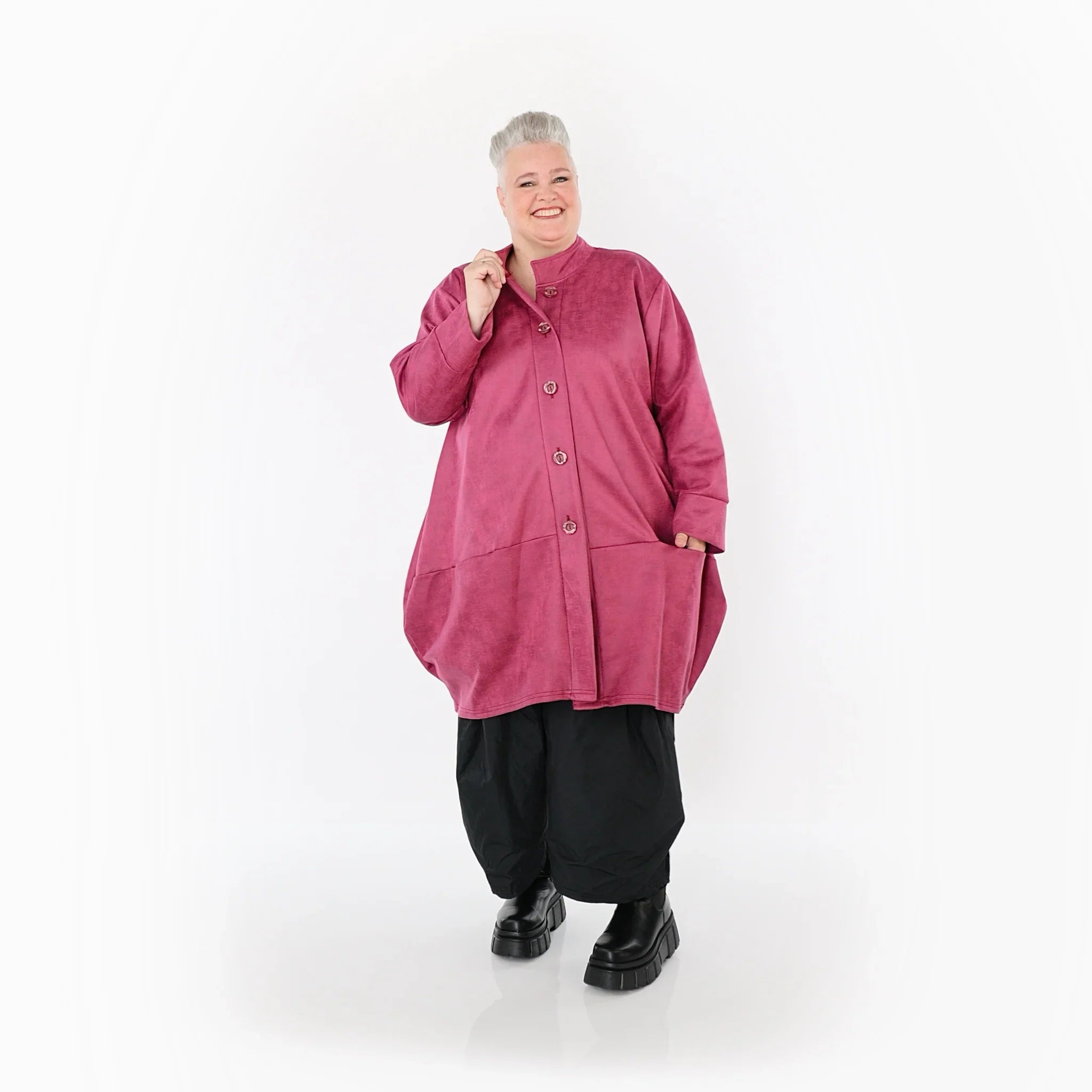 AKH Fashion 7094 Veste Fuchsia