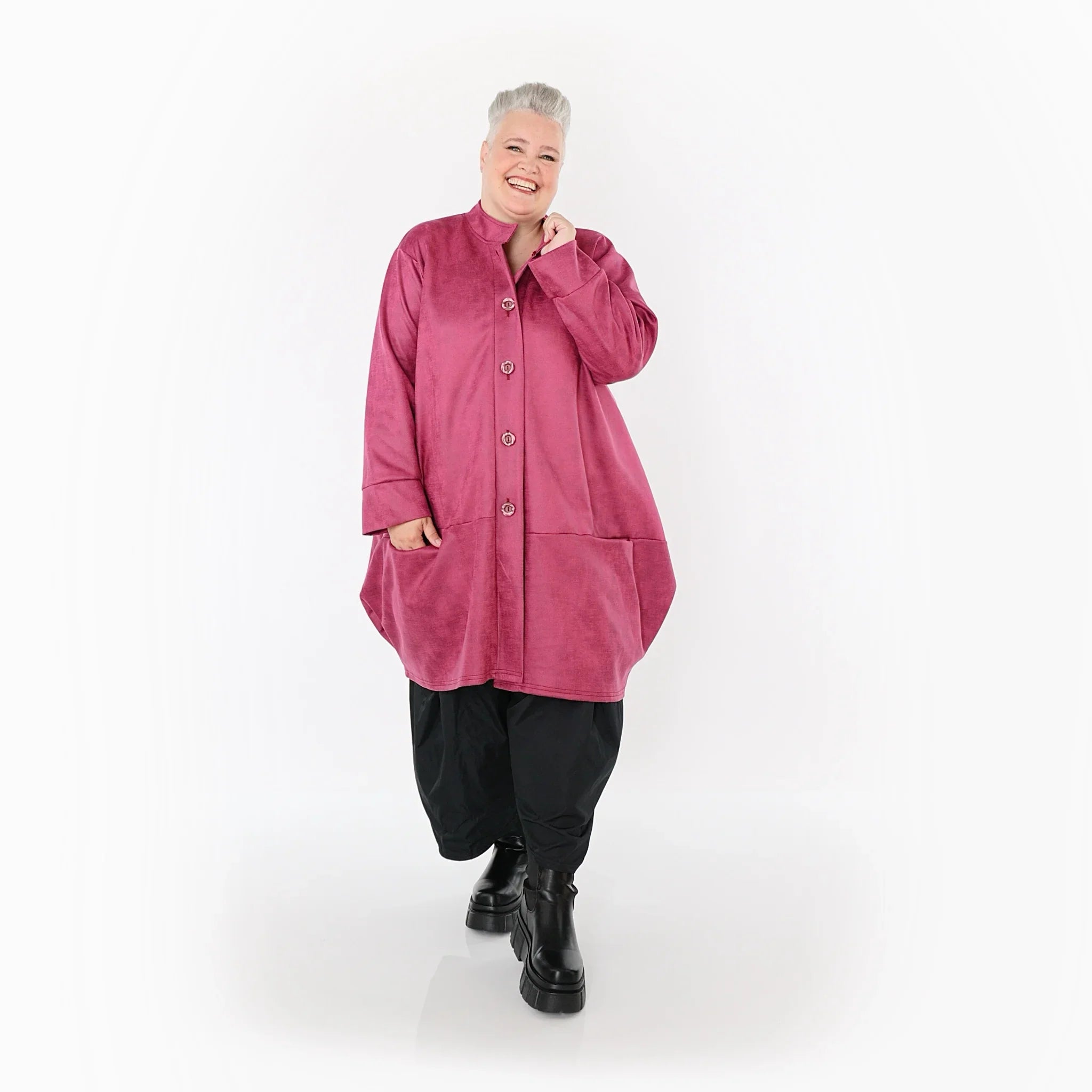 AKH Fashion 7094 Veste Fuchsia