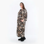 AKH Fashion 7134 Robe, Noir-Cognac-Blanc