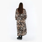 AKH Fashion 7134 Robe, Noir-Cognac-Blanc