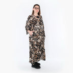 AKH Fashion 7134 Robe, Noir-Cognac-Blanc