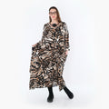 AKH Fashion 7134 Robe, Noir-Cognac-Blanc