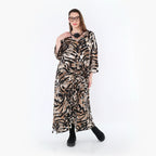 AKH Fashion 7134 Robe, Noir-Cognac-Blanc