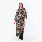 AKH Fashion 7134 Robe, Noir-Cognac-Blanc