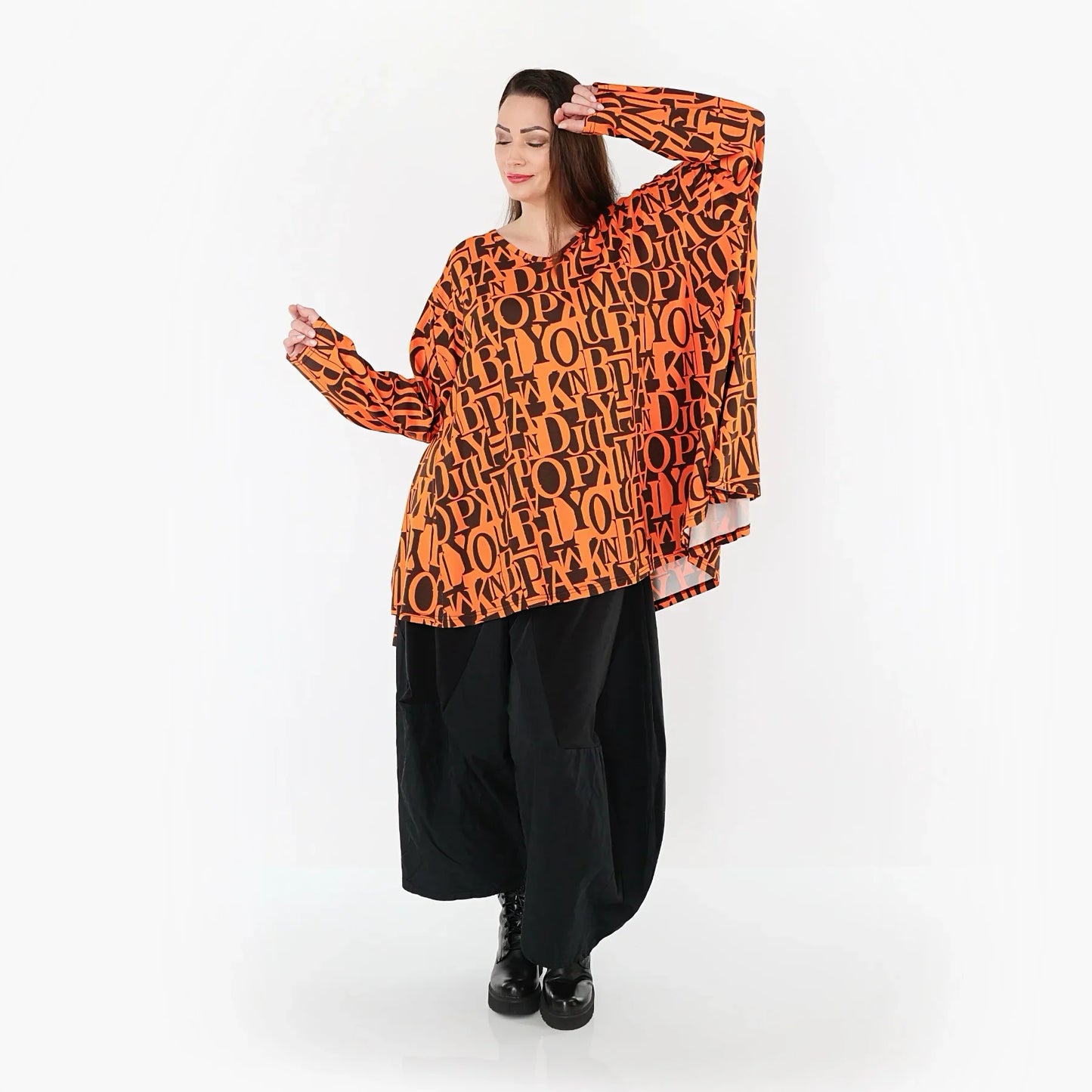 AKH Fashion 593 Big Shirt, Orange-Braun