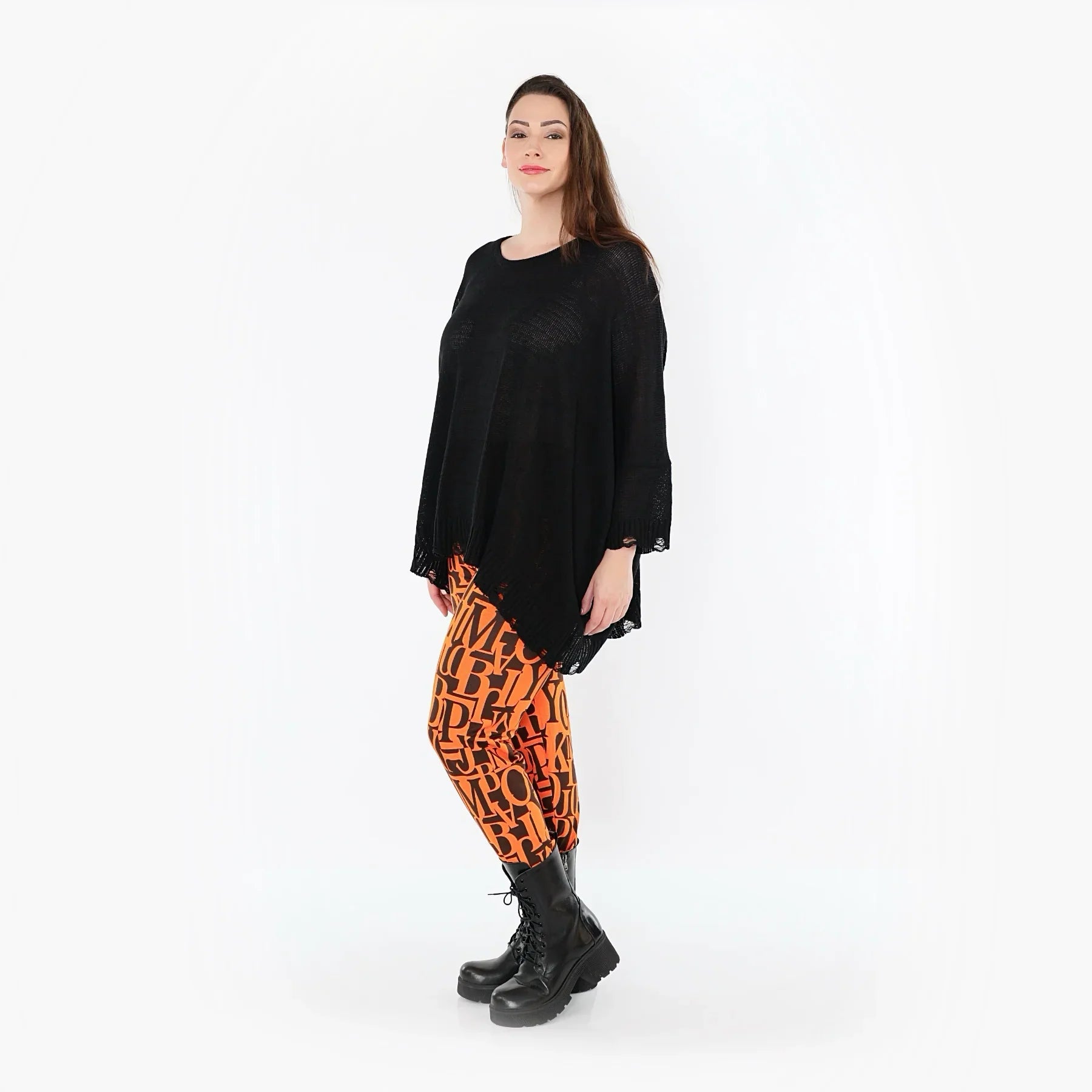 Legging AKH Fashion 100P, orange-marron