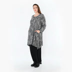 AKH Fashion 521 Chemise, Gris-Noir-Blanc