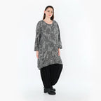 AKH Fashion 521 Chemise, Gris-Noir-Blanc