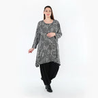 AKH Fashion 521 Chemise, Gris-Noir-Blanc
