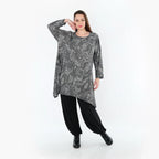 AKH Fashion 521 Chemise, Gris-Noir-Blanc