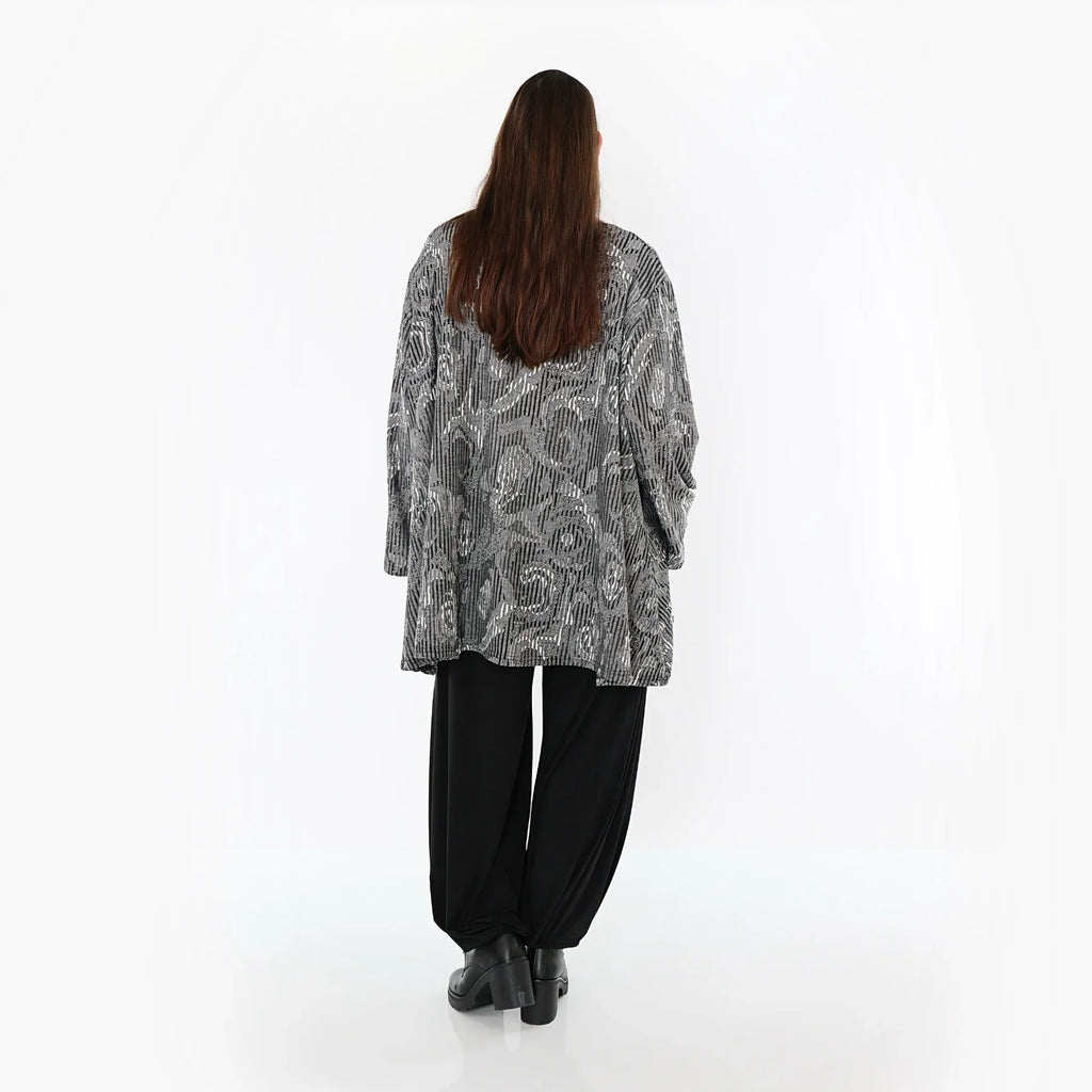 AKH Fashion 593 Big Shirt, gris-noir-blanc