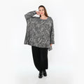 AKH Fashion 593 Big Shirt, gris-noir-blanc