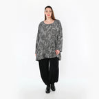 AKH Fashion 593 Big Shirt, gris-noir-blanc