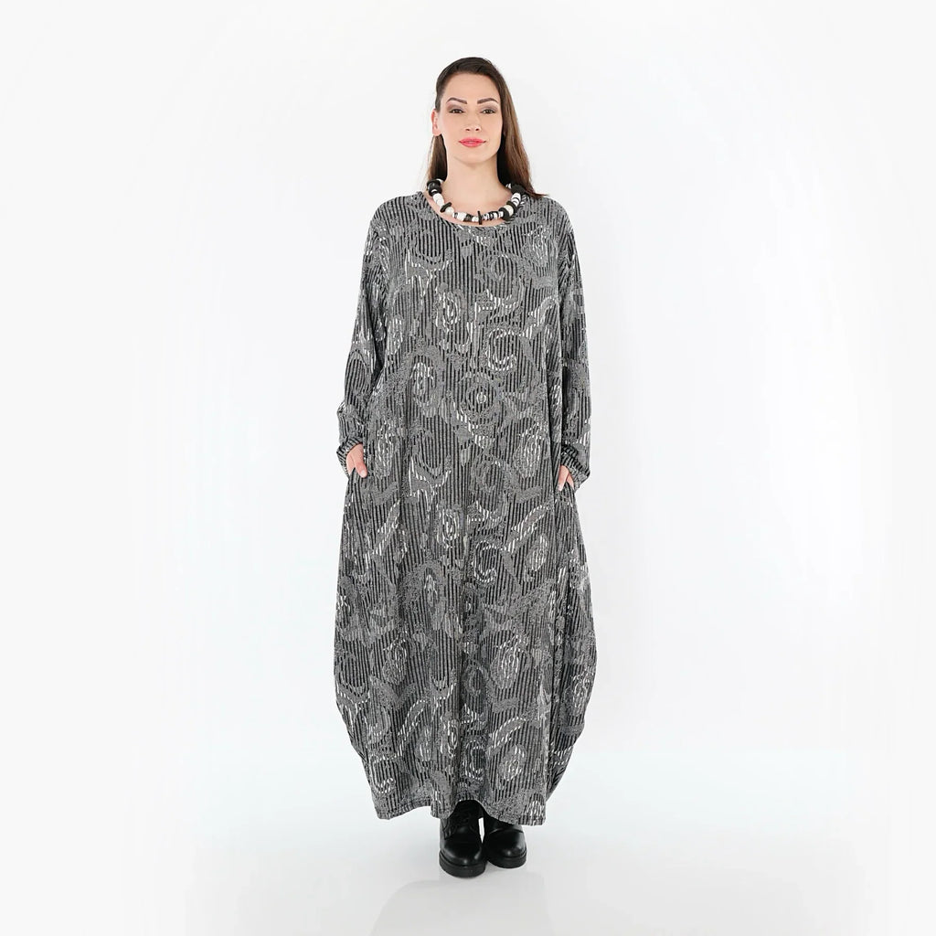 AKH Fashion 1926 Robe, gris-noir-blanc