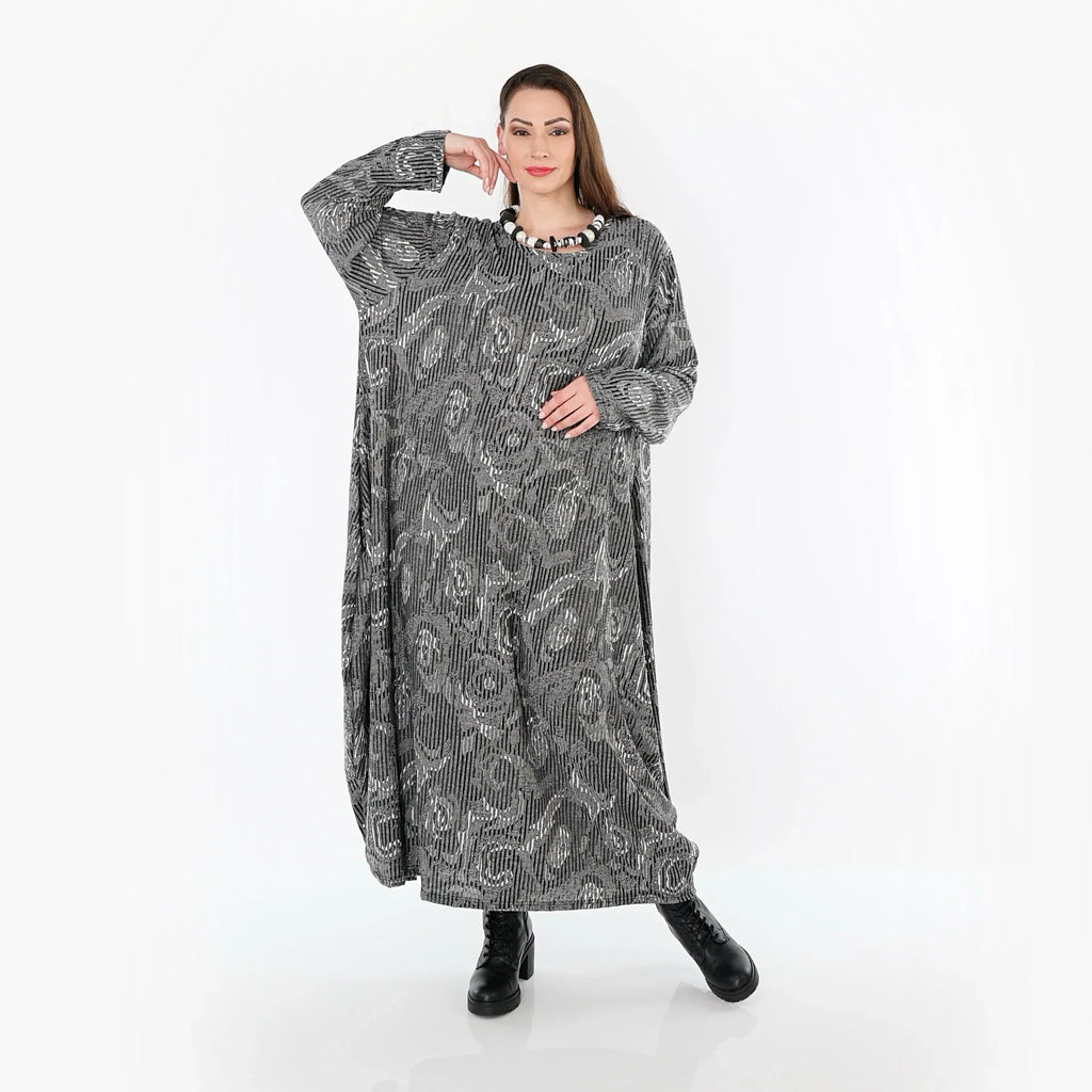 AKH Fashion 1926 Robe, gris-noir-blanc