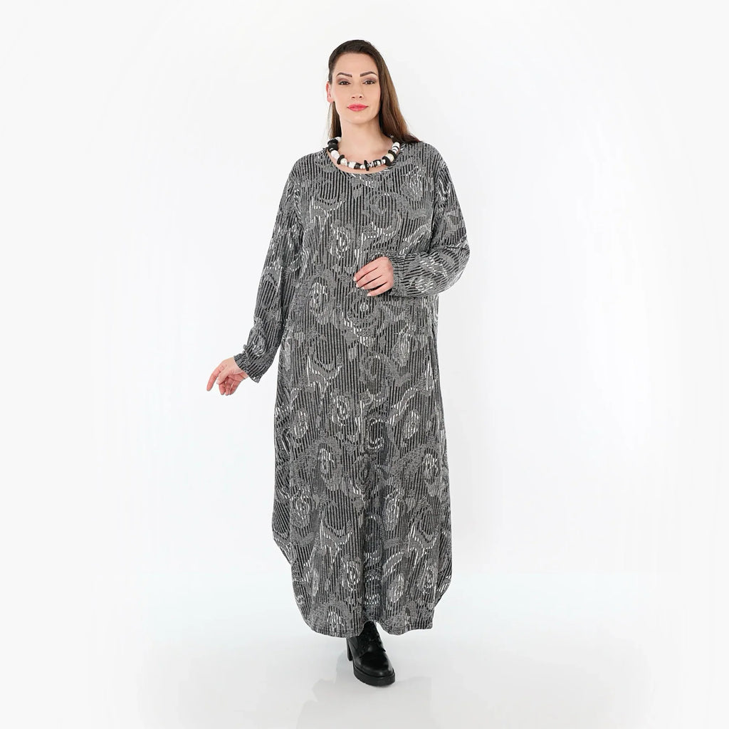 AKH Fashion 1926 Robe, gris-noir-blanc
