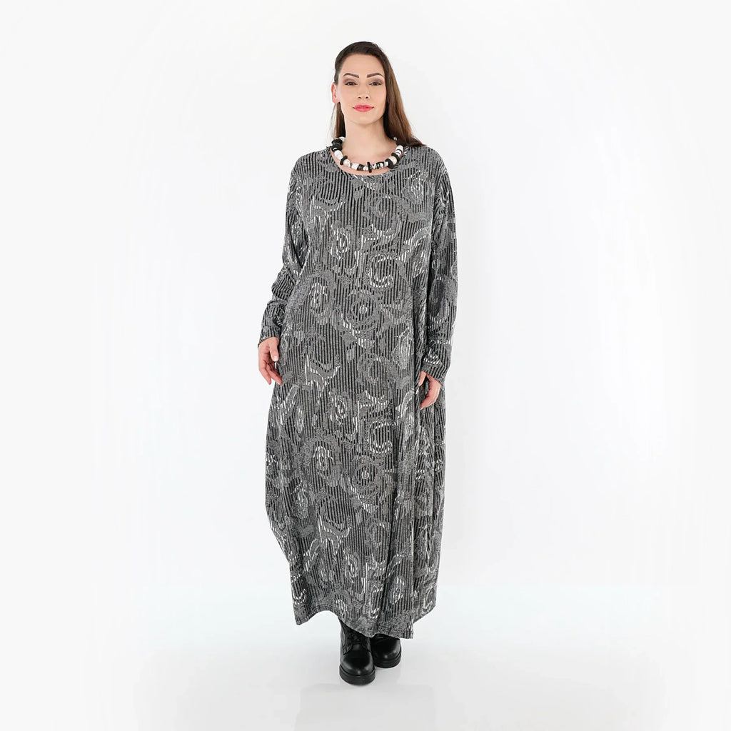 AKH Fashion 1926 Robe, gris-noir-blanc