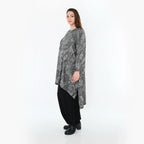 Chemise AKH Fashion 4656, gris-noir-blanc