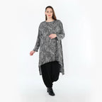 Chemise AKH Fashion 4656, gris-noir-blanc