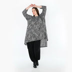 Chemise AKH Fashion 4656, gris-noir-blanc