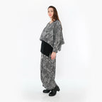 AKH Fashion 7011 Jeté de lit, Gris-Noir-Blanc