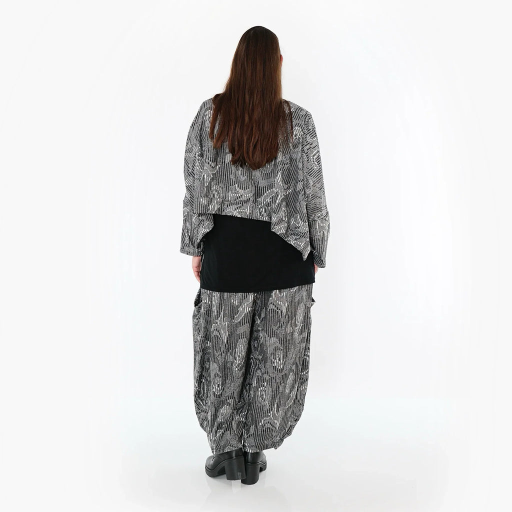 AKH Fashion 7011 Jeté de lit, Gris-Noir-Blanc