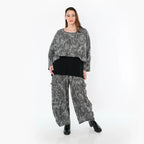 AKH Fashion 8069 Pantalon, Gris-Noir-Blanc