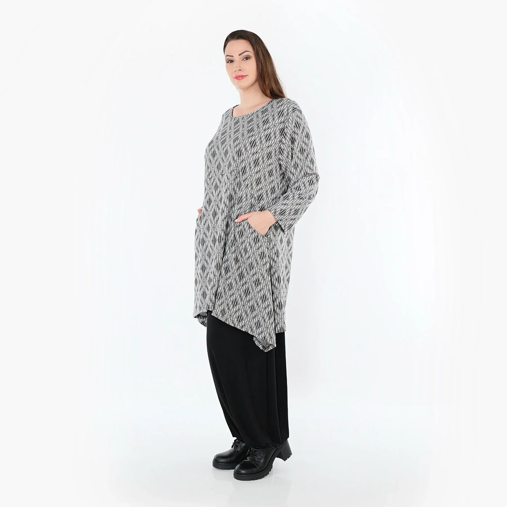 AKH Fashion 521 Chemise, gris clair-noir-blanc