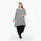 AKH Fashion 521 Chemise, gris clair-noir-blanc