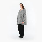 AKH Fashion 593 Big Shirt, gris clair-noir-blanc