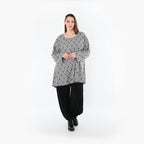 AKH Fashion 593 Big Shirt, gris clair-noir-blanc