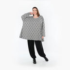 AKH Fashion 593 Big Shirt, gris clair-noir-blanc