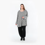 AKH Fashion 593 Big Shirt, gris clair-noir-blanc