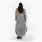 AKH Fashion 1926 Robe, Gris clair-Noir-Blanc