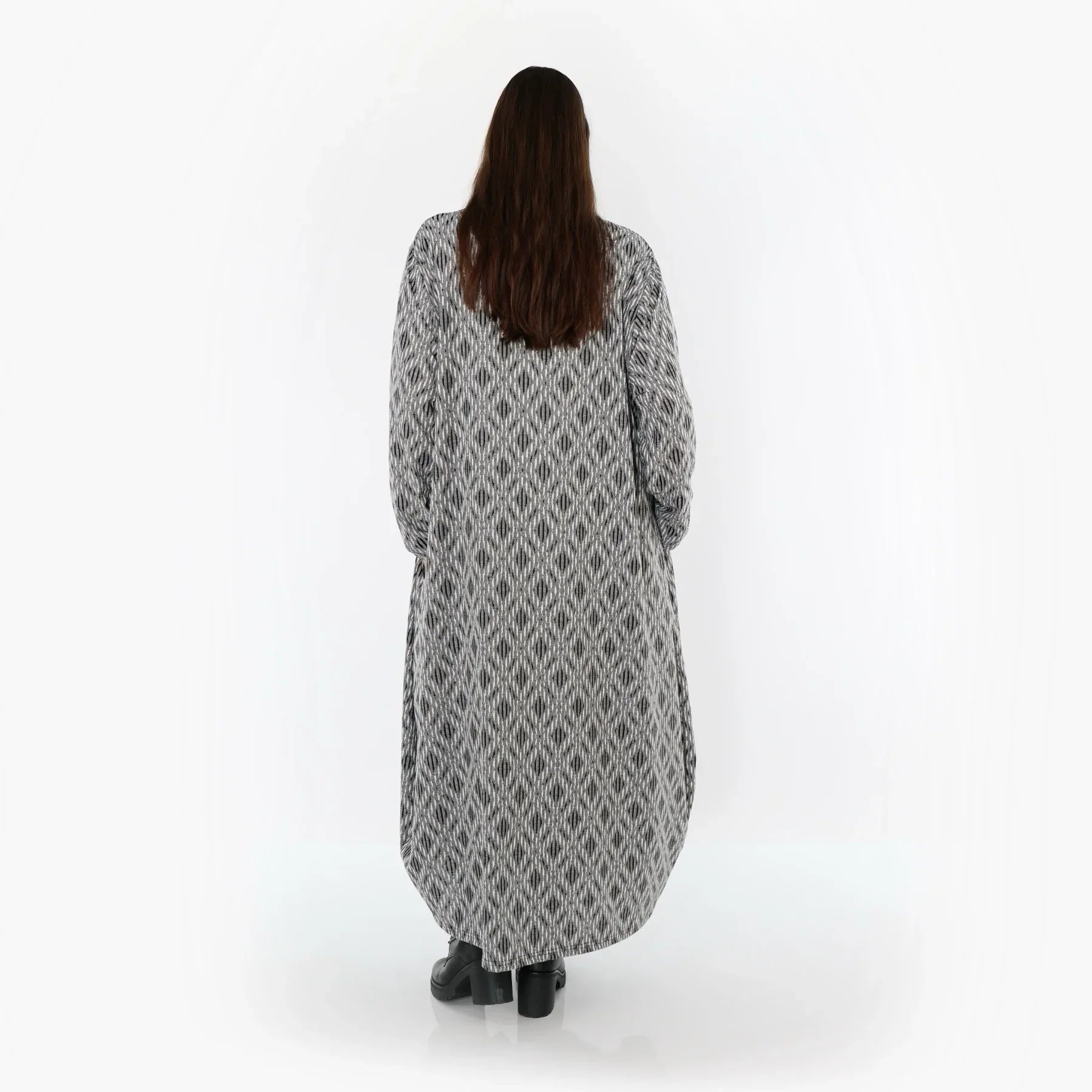 AKH Fashion 1926 Robe, Gris clair-Noir-Blanc