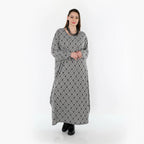 AKH Fashion 1926 Robe, Gris clair-Noir-Blanc