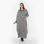 AKH Fashion 1926 Robe, Gris clair-Noir-Blanc