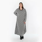 AKH Fashion 1926 Robe, Gris clair-Noir-Blanc