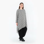 AKH Fashion 4656 Chemise, Gris clair-Noir-Blanc
