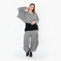 AKH Fashion 7011 Surjupe, gris clair-noir-blanc