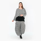 AKH Fashion 7011 Surjupe, gris clair-noir-blanc