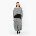 AKH Fashion 8069 Pantalon, Gris clair-Noir-Blanc