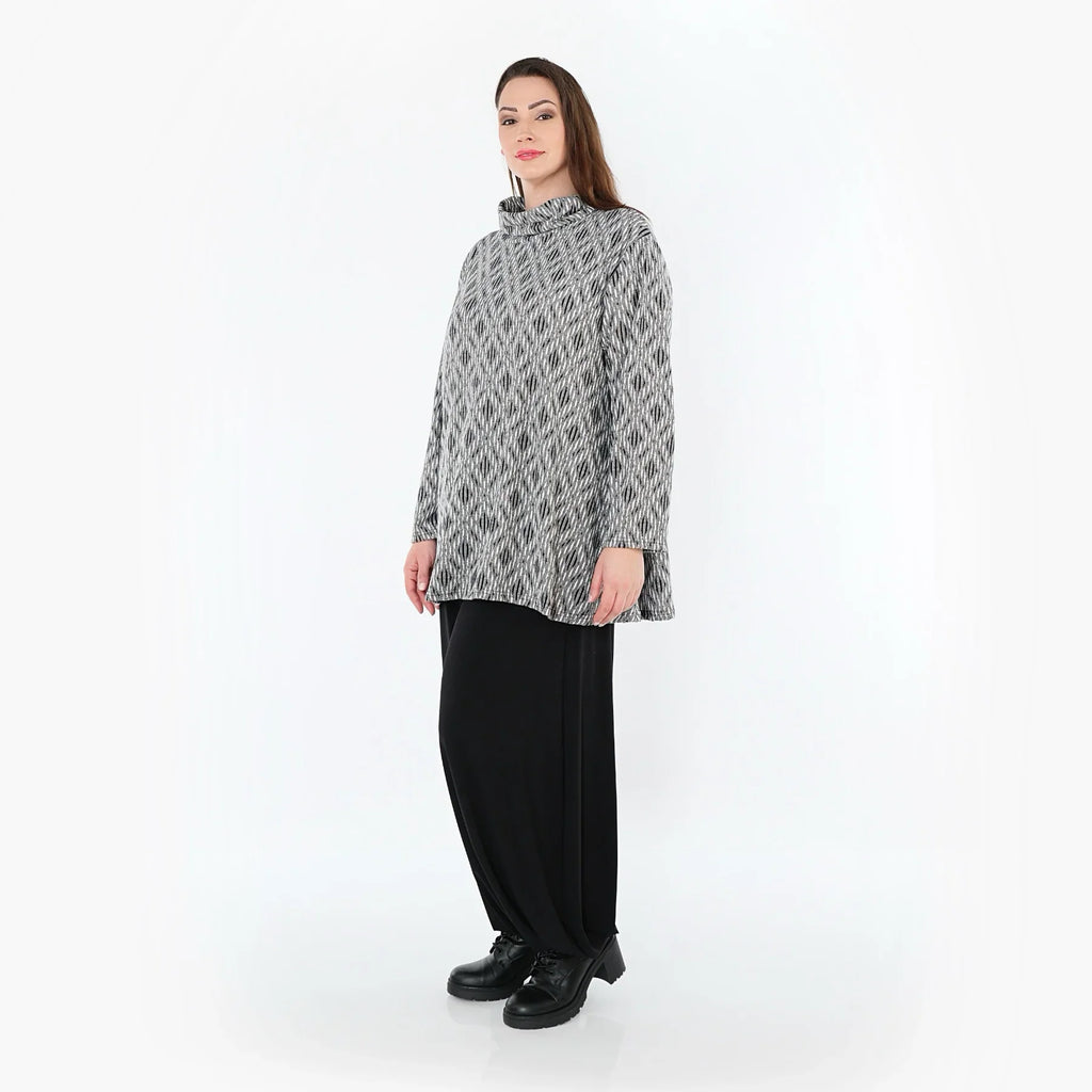 AKH Fashion 1892R Chemise, Gris clair-noir-blanc