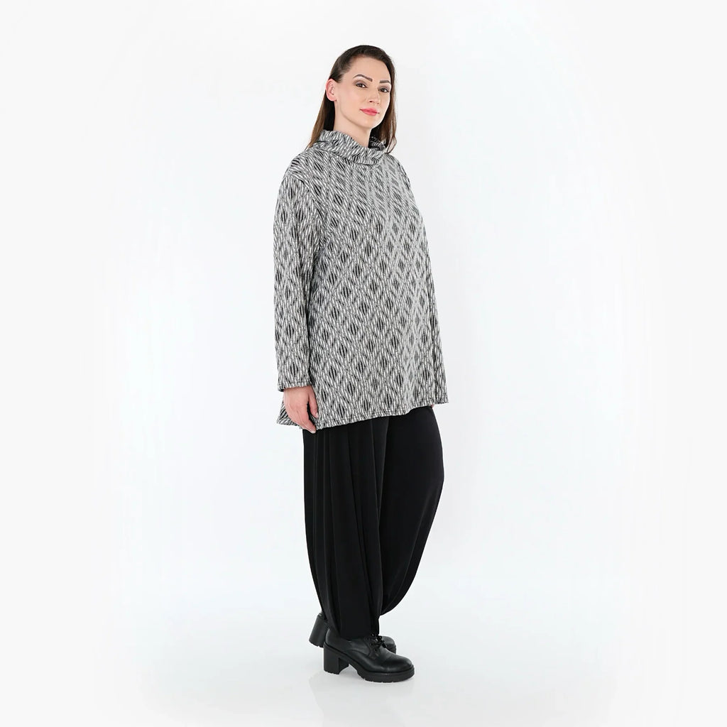 AKH Fashion 1892R Chemise, Gris clair-noir-blanc